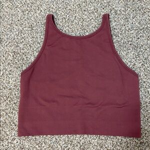 Athleta Ribbed Cropped Bra Top